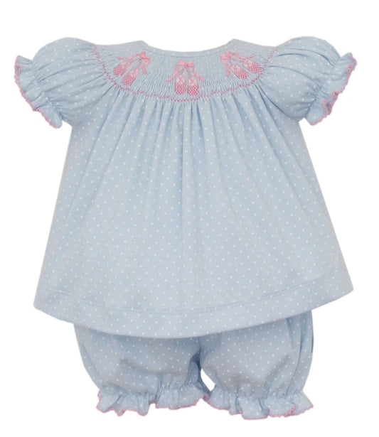 Ballet Polka Dot Knit Bishop Set