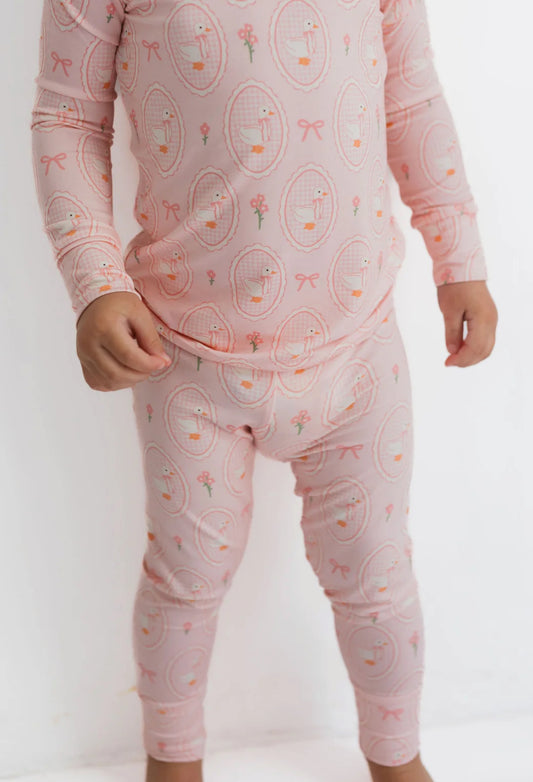 Pink Little Goose Two Piece Set