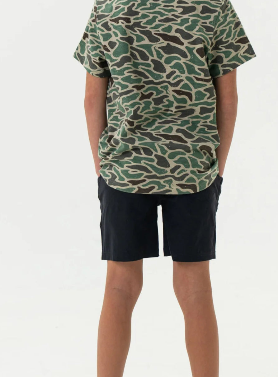 Youth Athletic Short- Duck Camo Liner