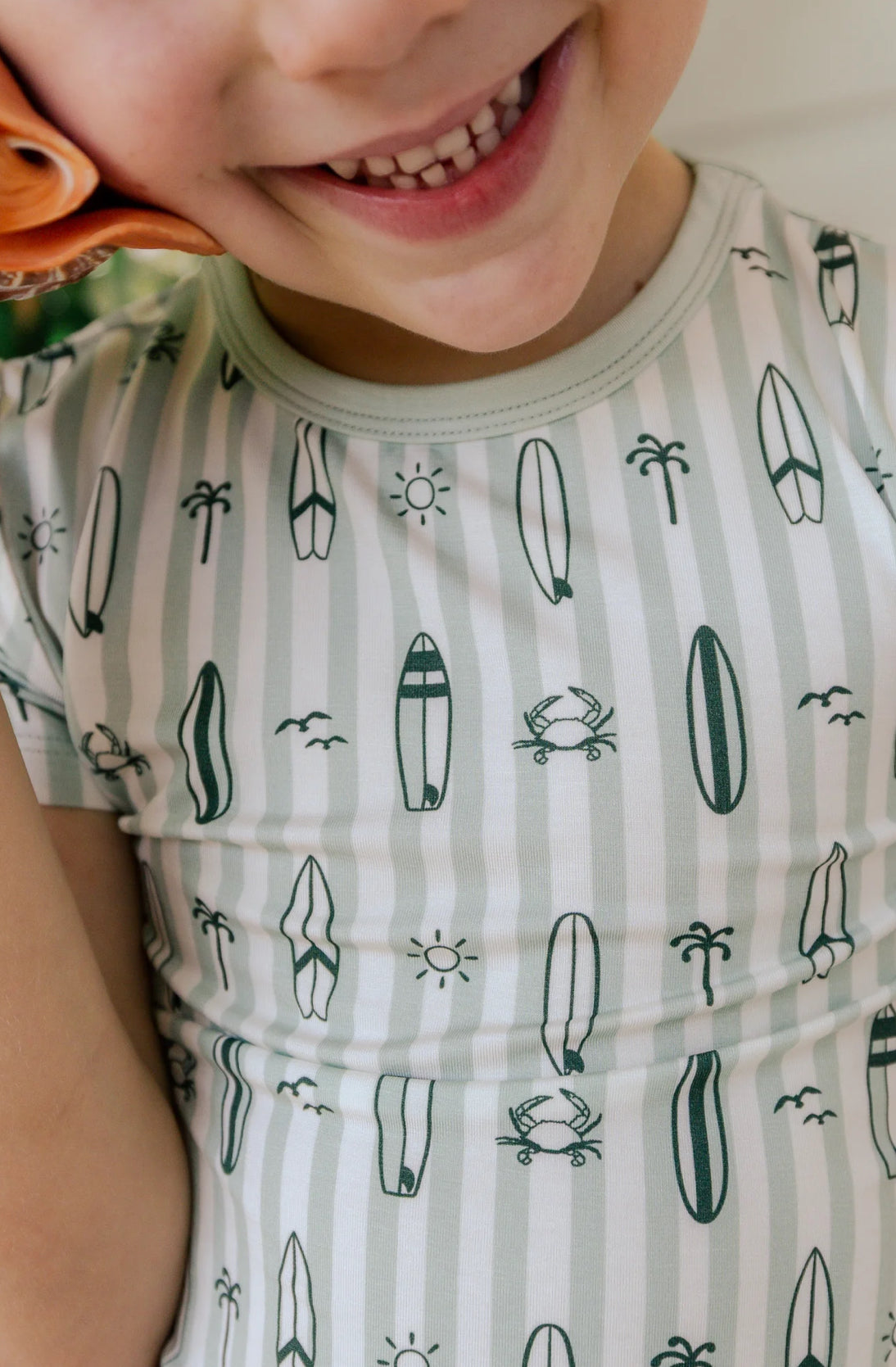 Green Surfs Up Two Piece Jammie Set