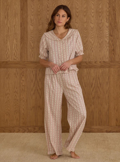 Ruffle Pajamas- Candy Cane Stripe
