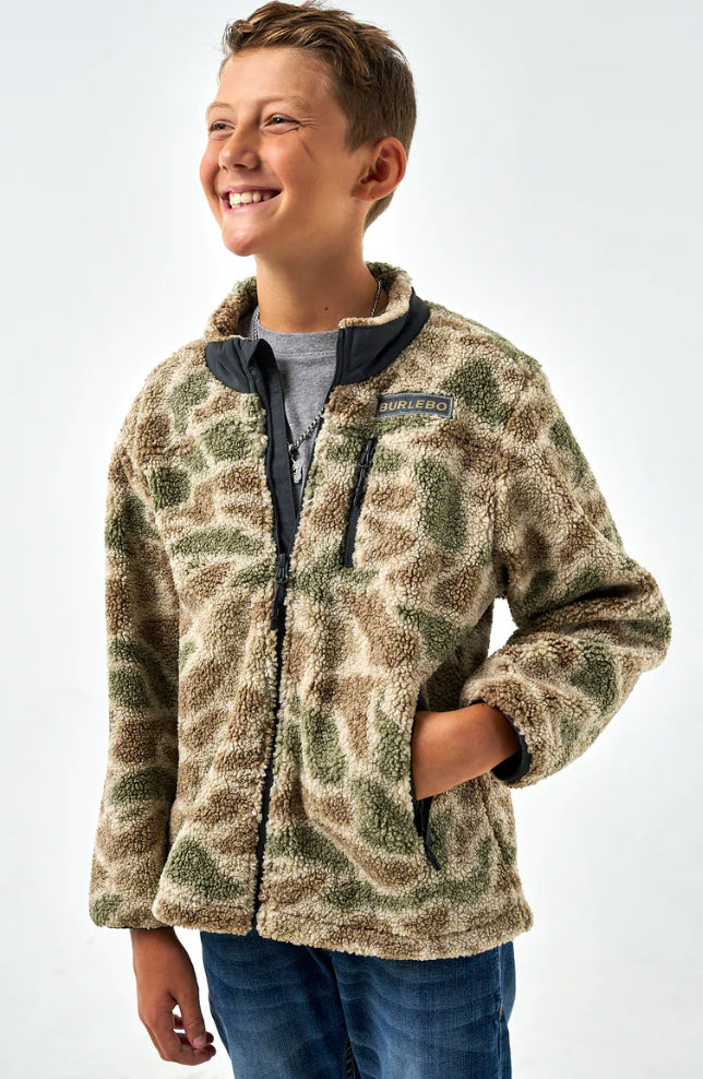 Sherpa Full Zip Jacket- Alpine Camo