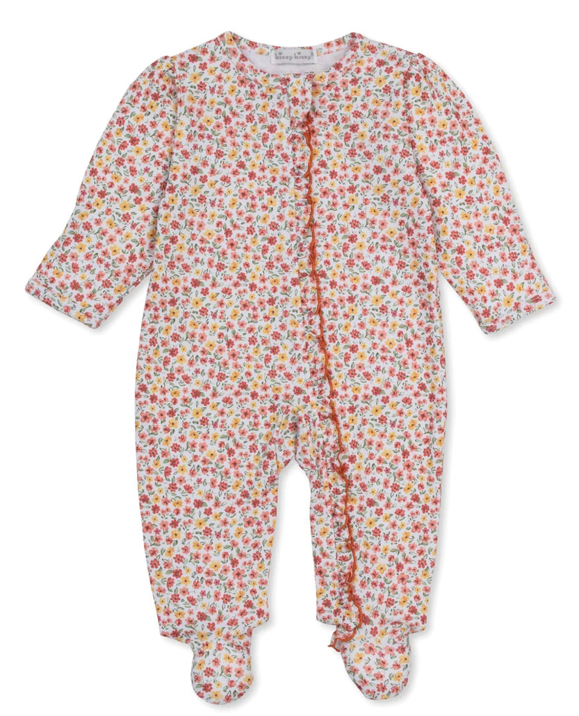 Smocked Floral Footie