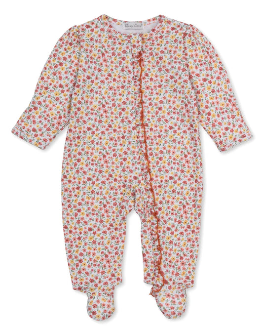 Smocked Floral Footie