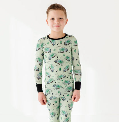 I Love You So Stinkin’ Much Trash Truck Kids Pajamas
