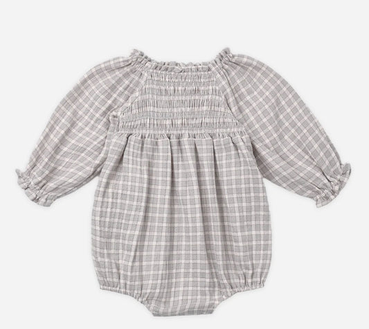Eden Romper- Blue Gingham
