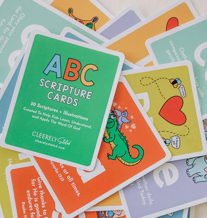 ABC Scripture Cards with Wooden Clipboard