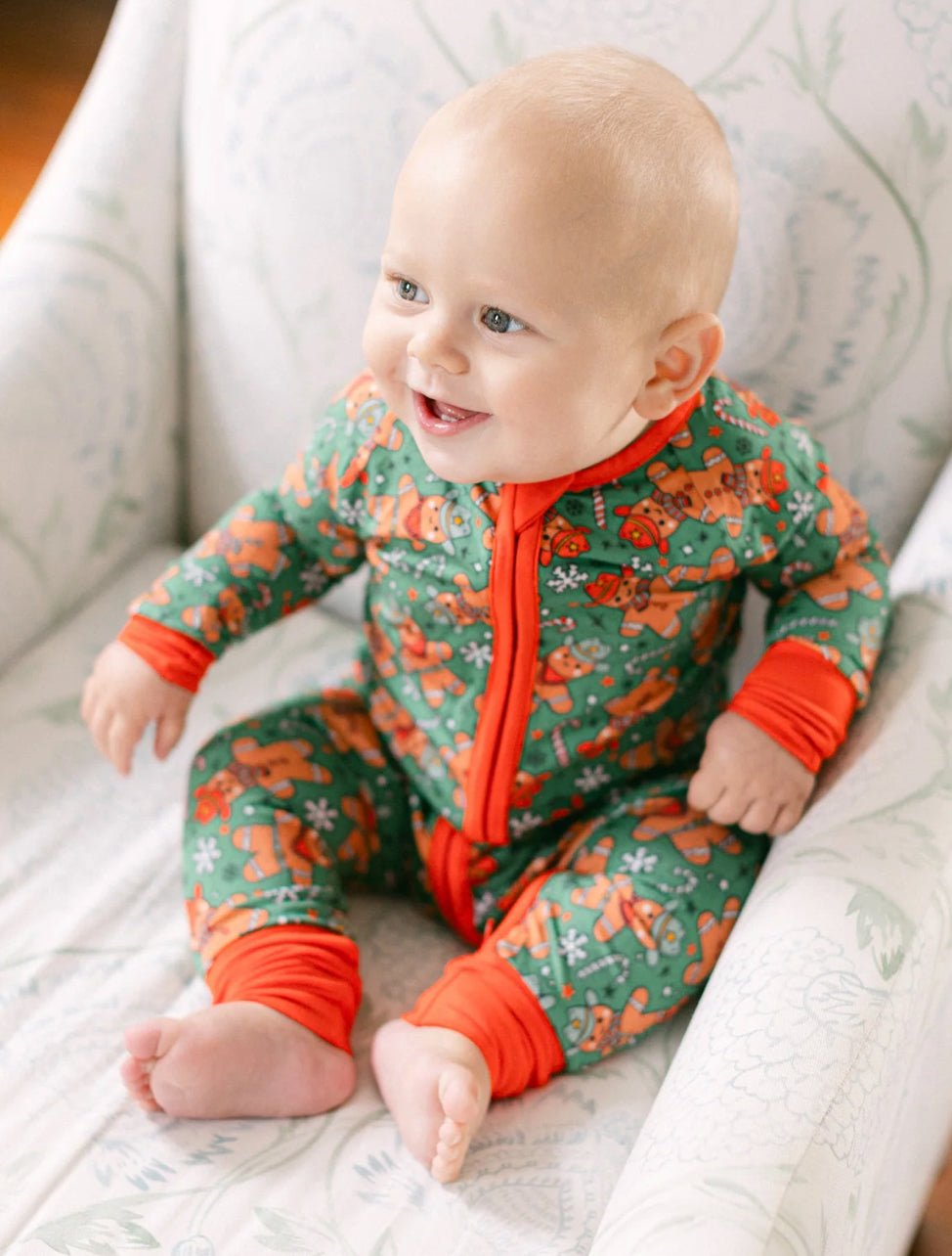 Cowboy Gingerbread Zipper Romper