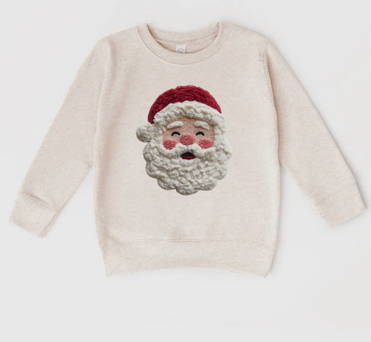 Faux Yarn Jolly Merry Santa Sweatshirt