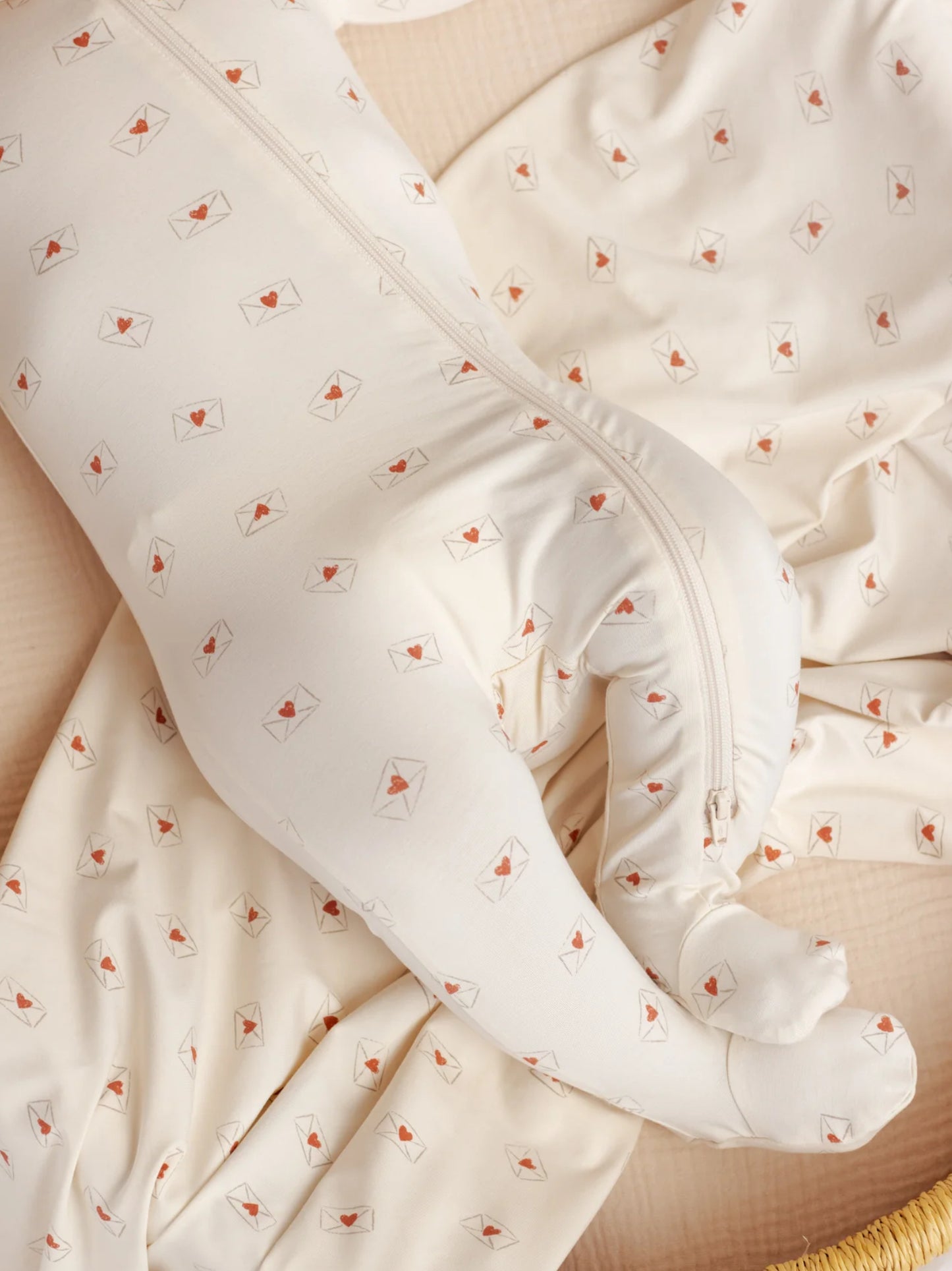 Valentine Bamboo Zip Footie