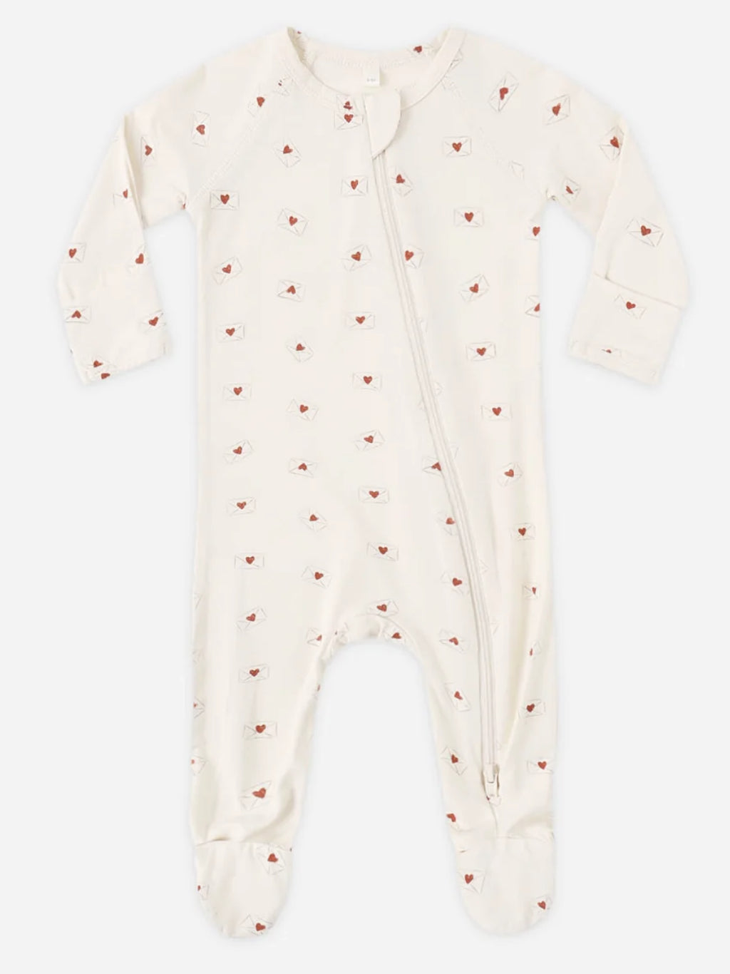 Valentine Bamboo Zip Footie