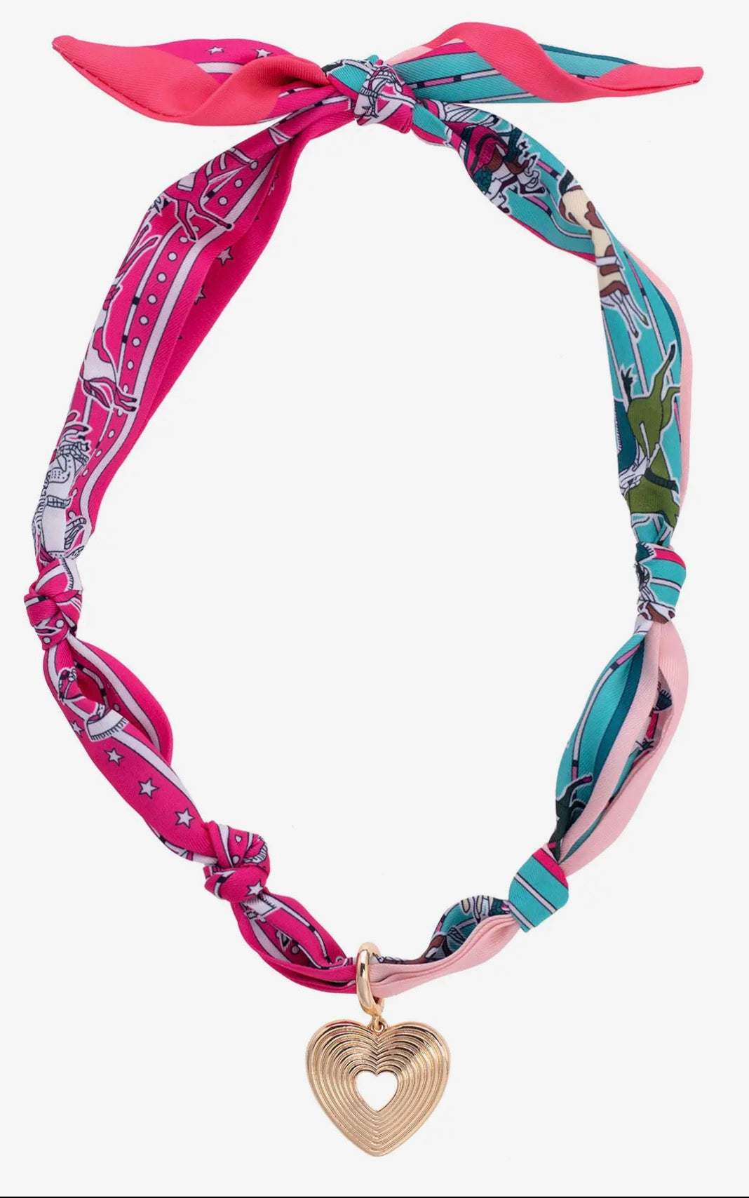 Sophia Glowing Heart Scarf Necklace