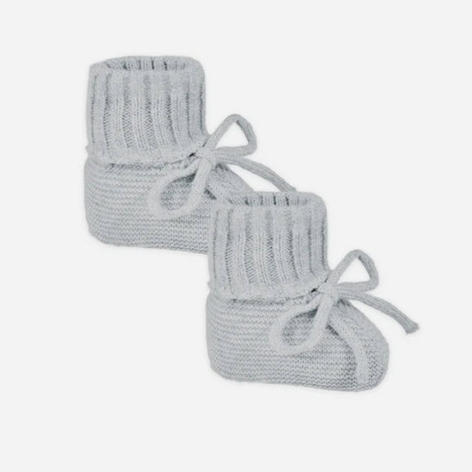 Knit Booties- Dusty Blue