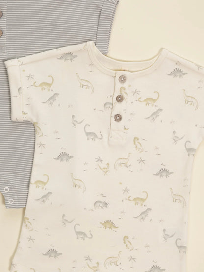 Short Sleeve One Piece Dinosaur Romper
