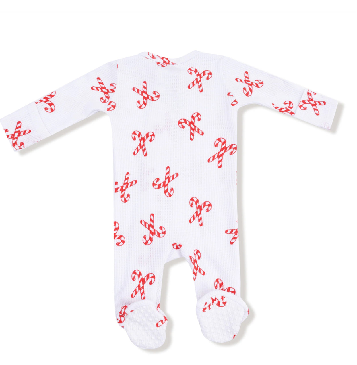 Candy Cane- Two Way Zipper Footie
