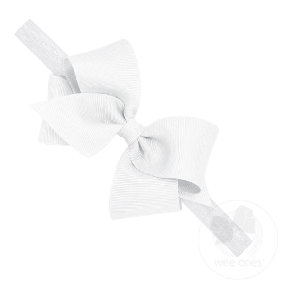 White Large Bow Baby Headband