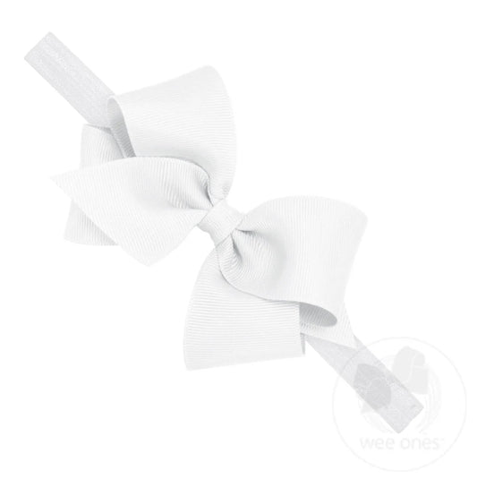 White Large Bow Baby Headband