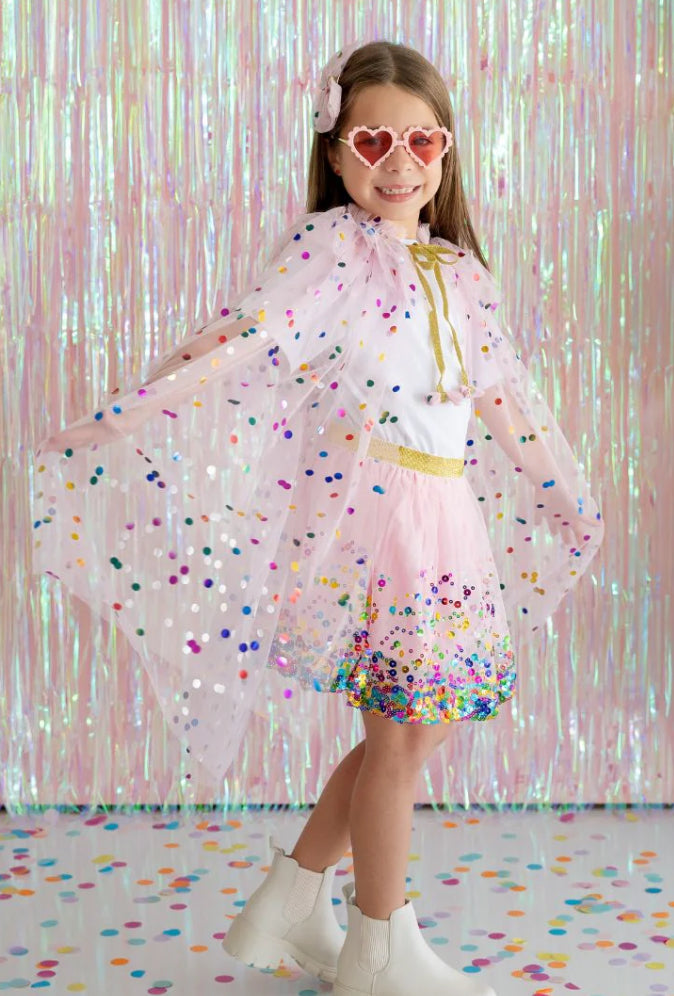 Pink Confetti Cape