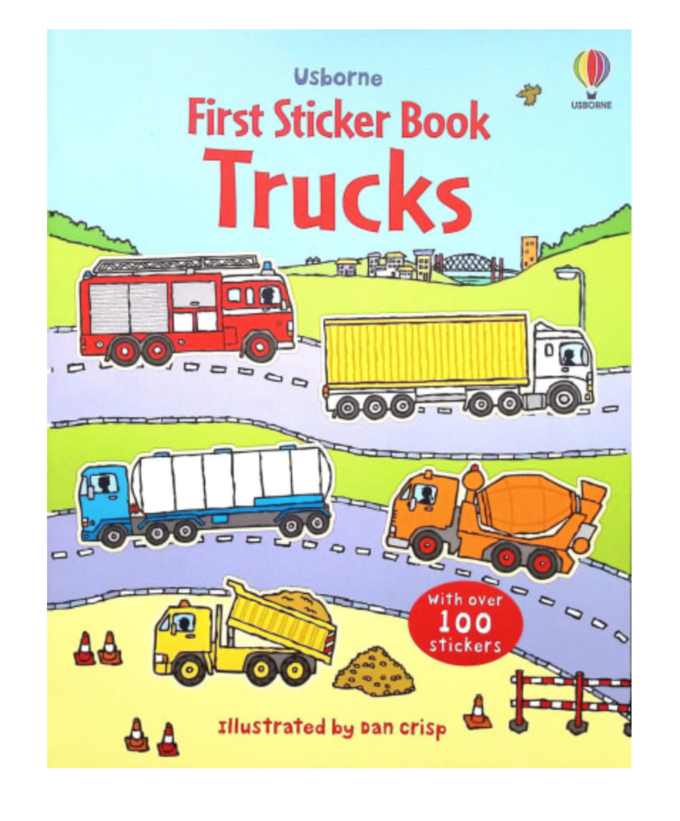 First sticker book trucks