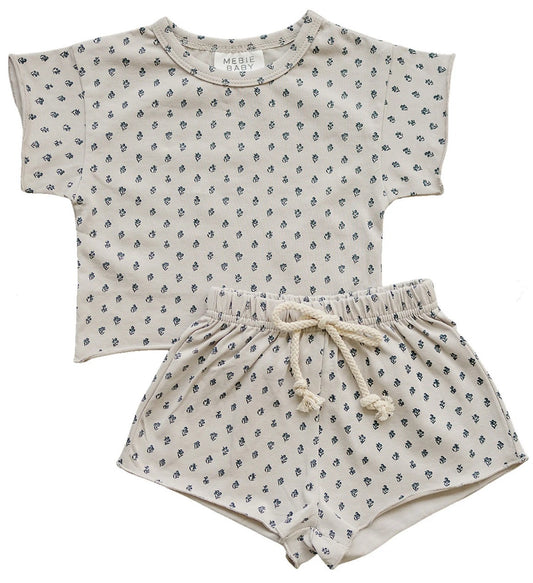 Berry Floral Short Set