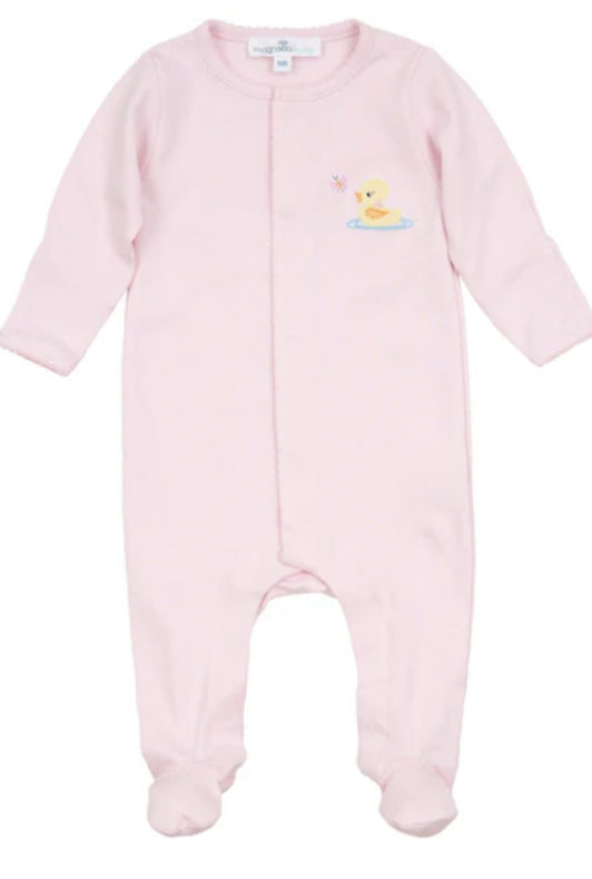 Darling Ducklings Pink Footie