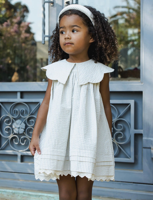 Florence Dress Sky Stripe