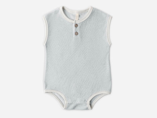 Terry Cloth Romper-sky