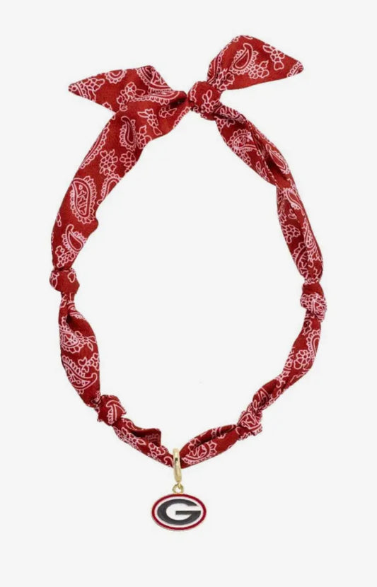 Georgia Bulldogs Logo Bandana Scarf Necklace