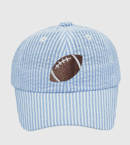 Seersucker Football Hat