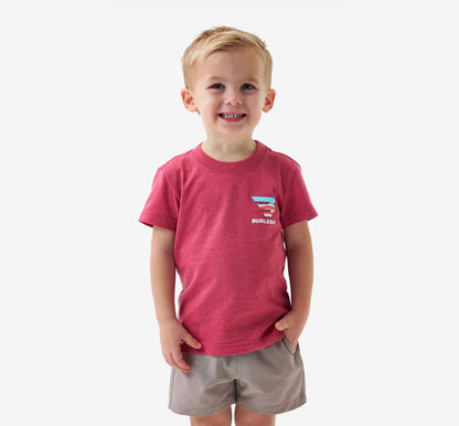 Youth Tee- American Dogs/Heather Crimson