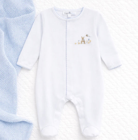 Bunny’s Basket Footie- Light Blue