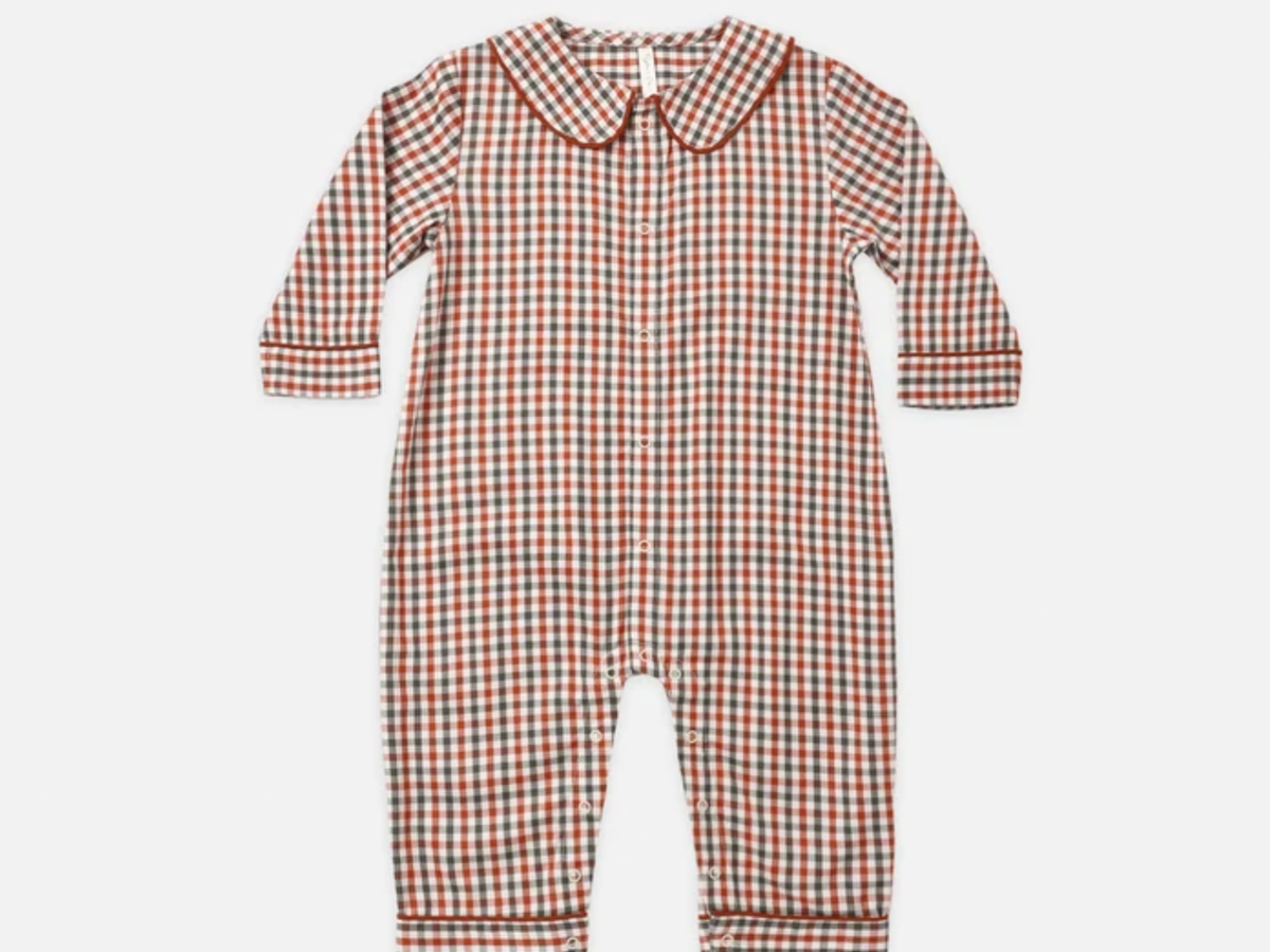 Holiday Gingham Romper Pajamas